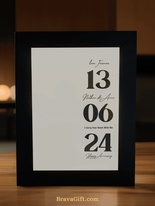Perfect Date Surprise Couple Photo Light Frame