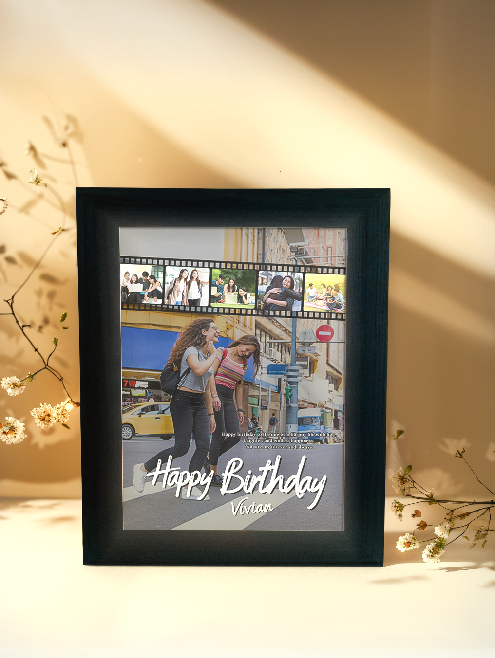 Perfect Friendship Birthday Photo Light Frame