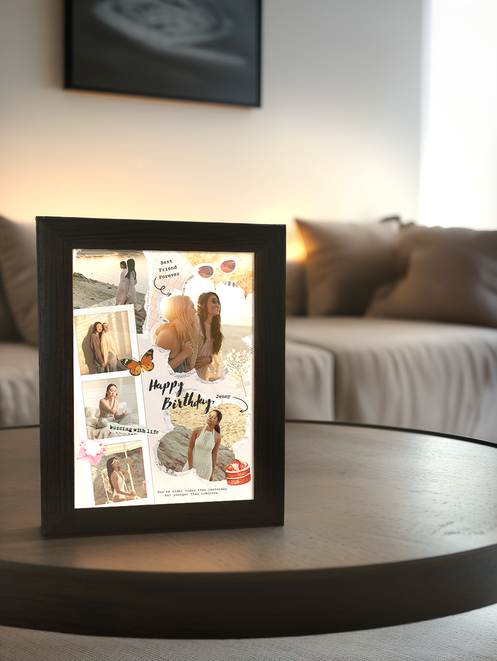 Perfect Friendship Celebration Birthday Photo Light Frame