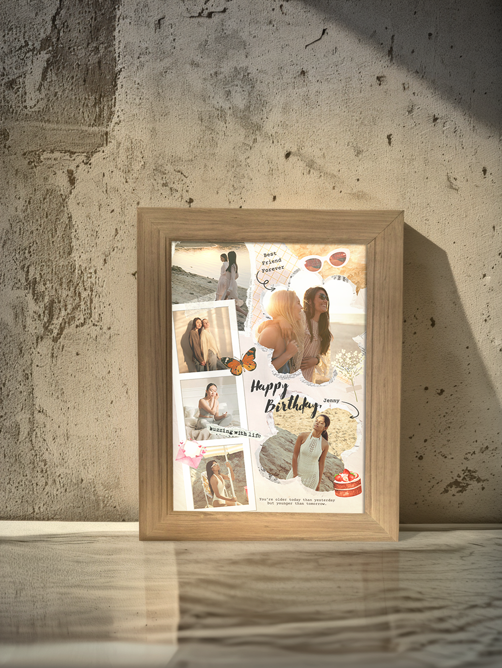 Perfect Friendship Celebration Birthday Photo Light Frame