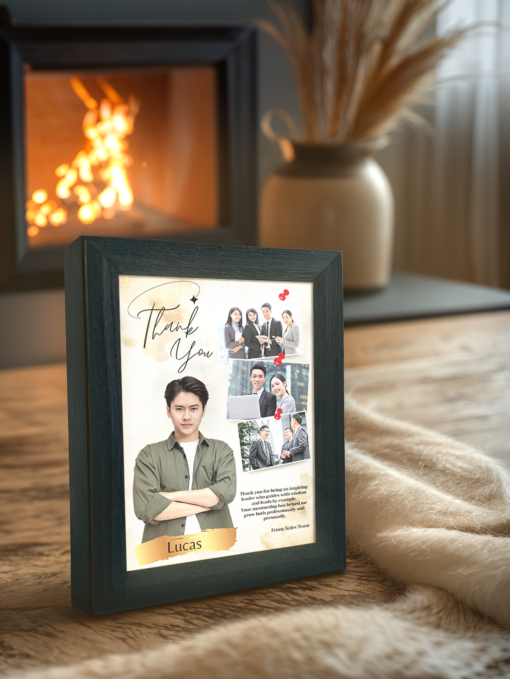 Personalised Boss Gift Photo Light Frame