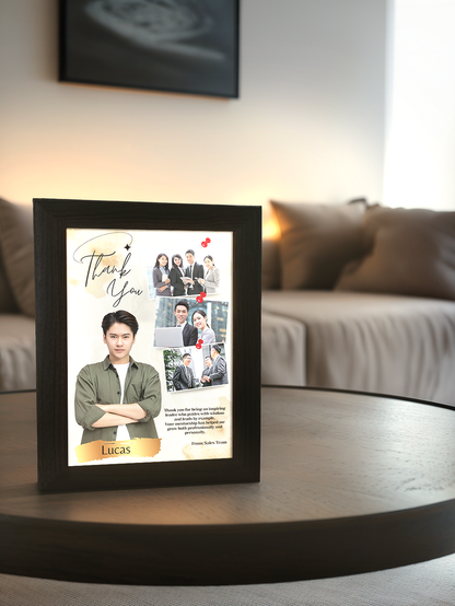 Personalised Boss Gift Photo Light Frame