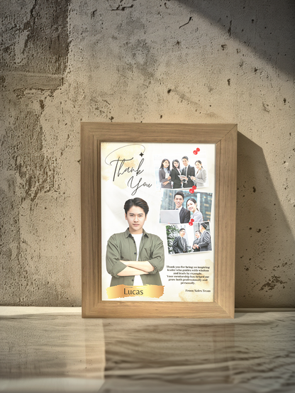 Personalised Boss Gift Photo Light Frame