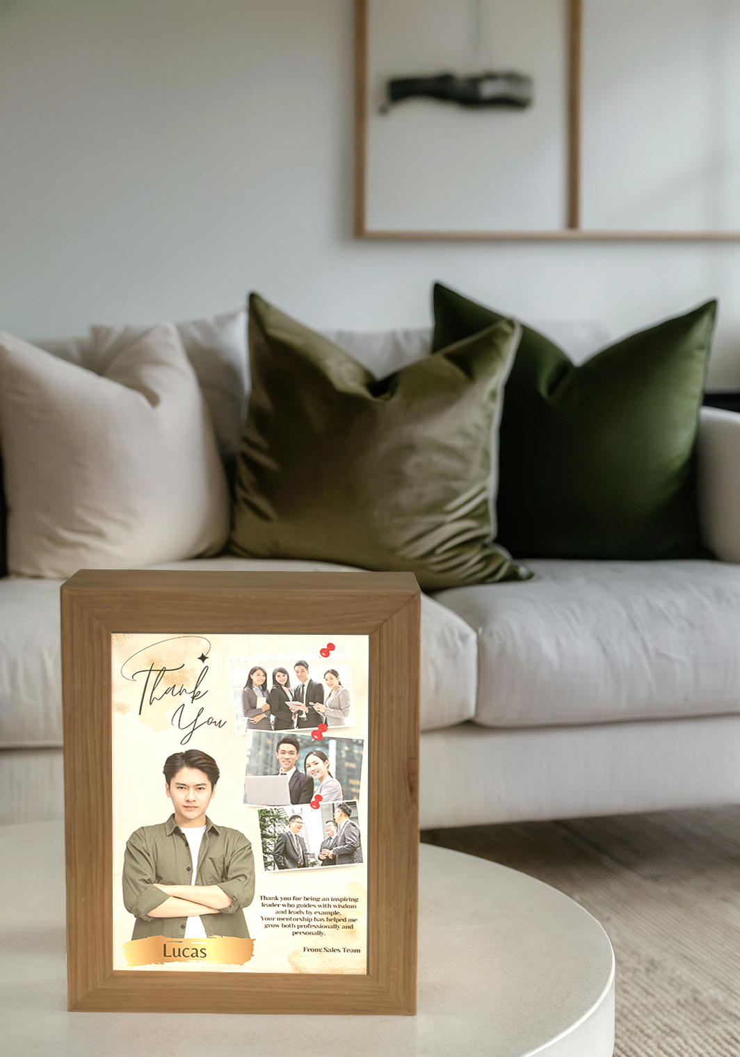 Personalised Boss Gift Photo Light Frame