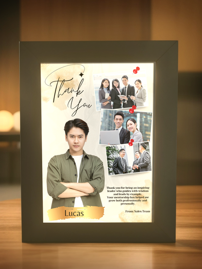 Personalised Boss Gift Photo Light Frame
