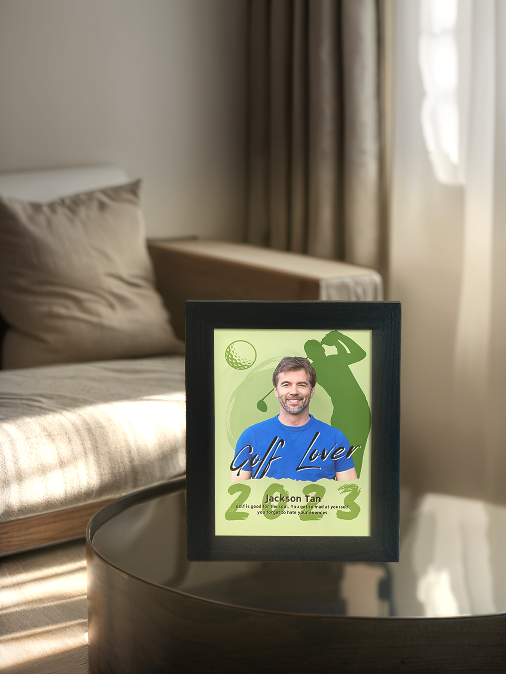 Personalized Golf Club Member Photo Light Frame