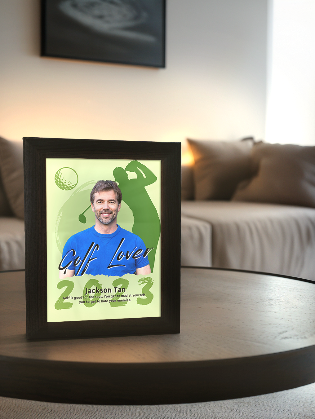 Personalized Golf Club Member Photo Light Frame