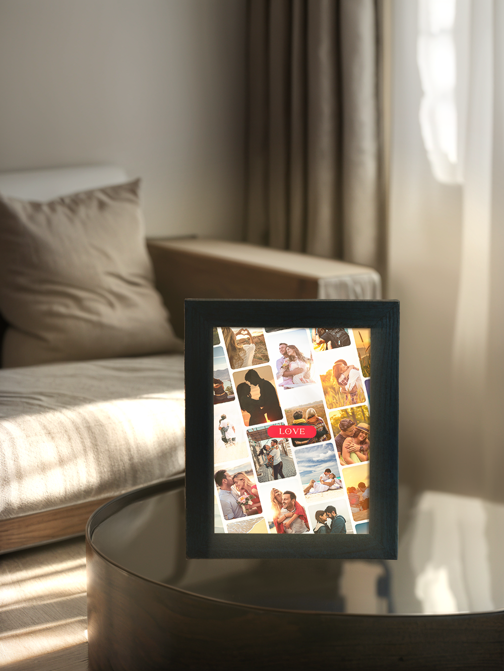 Personalized Love Multi-Photo Light Frame