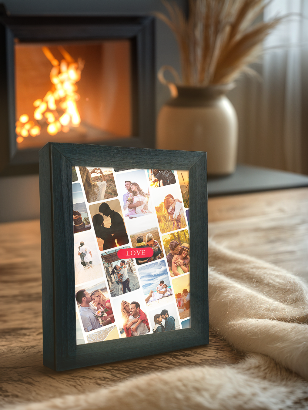 Personalized Love Multi-Photo Light Frame