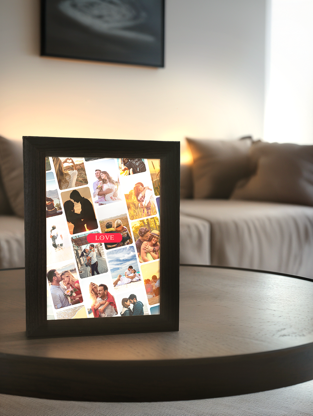 Personalized Love Multi-Photo Light Frame