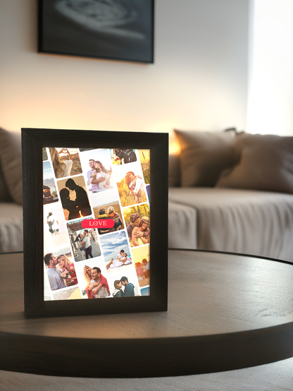 Personalized Love Multi-Photo Light Frame