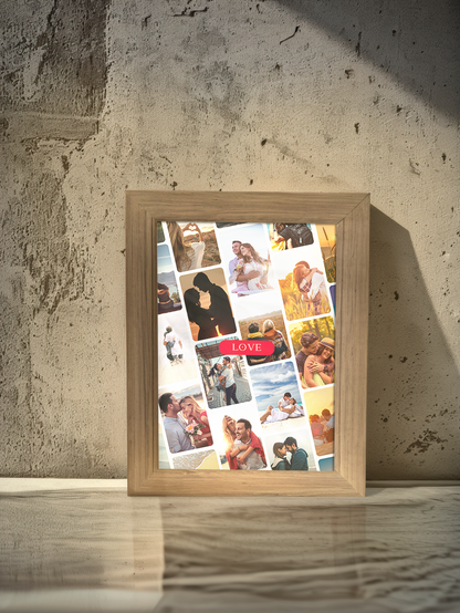 Personalized Love Multi-Photo Light Frame