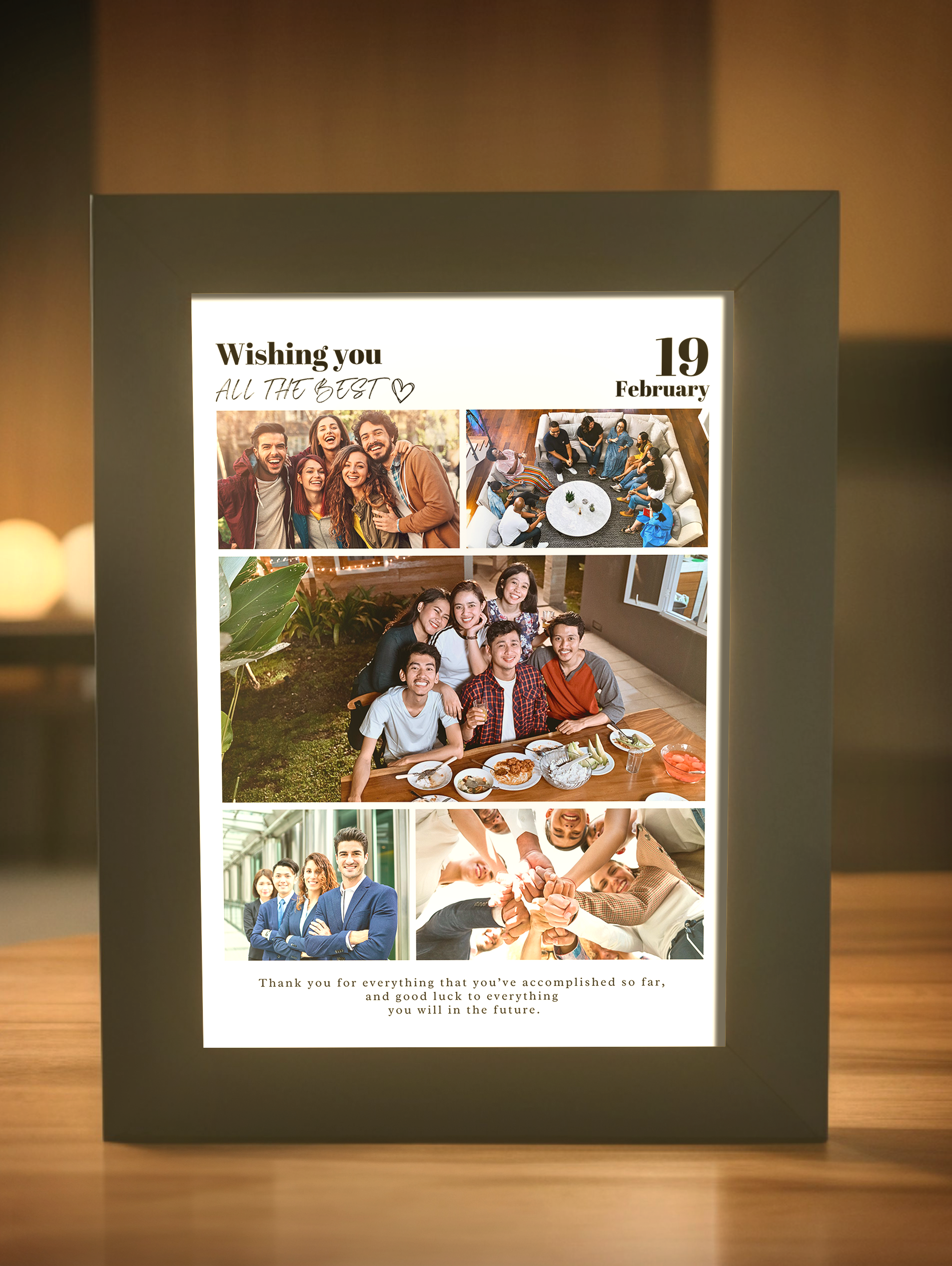 Personalized Colleague Farewell Photo Light Frame