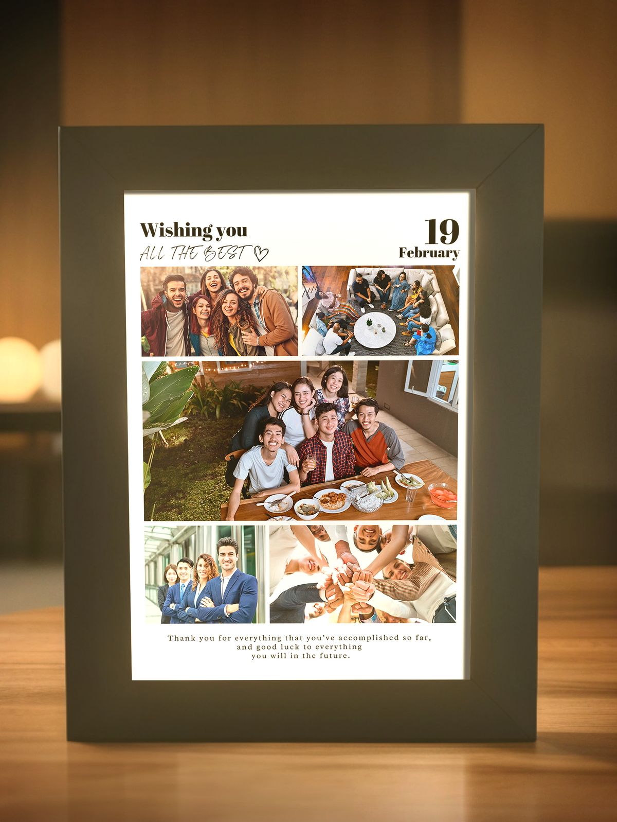 Personalized Colleague Farewell Photo Light Frame – BRAVA GIFT