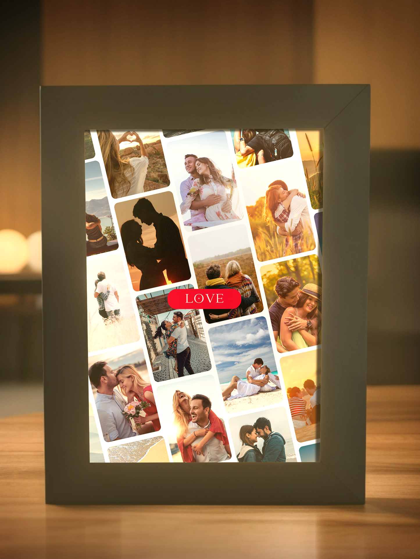 Personalized Love Multi-Photo Light Frame