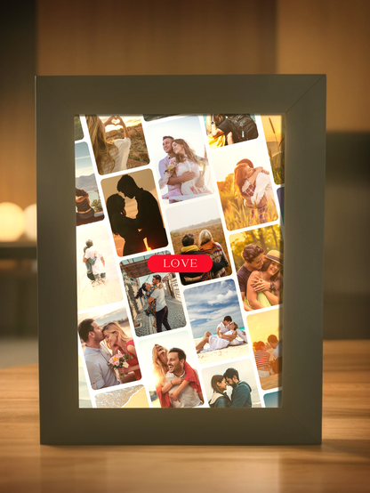Personalized Love Multi-Photo Light Frame