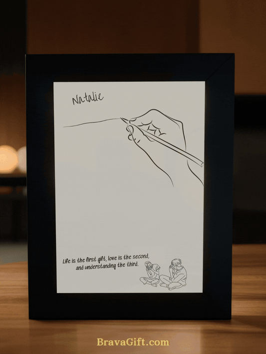Romantic Confession Couple Photo Light Frame