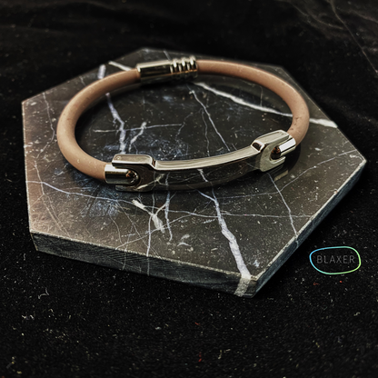 The Perfect Gift for Him, Her & Everyone | RS Anti-Static Bracelet | Fashion Meets Function in a Unisex Design - BrownSilver