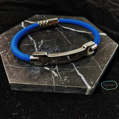The Perfect Gift for Him, Her & Everyone | RS Anti-Static Bracelet | Fashion Meets Function in a Unisex Design - BlueSilver