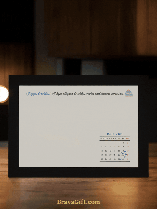 Special Date Birthday Calendar Photo Light Frame