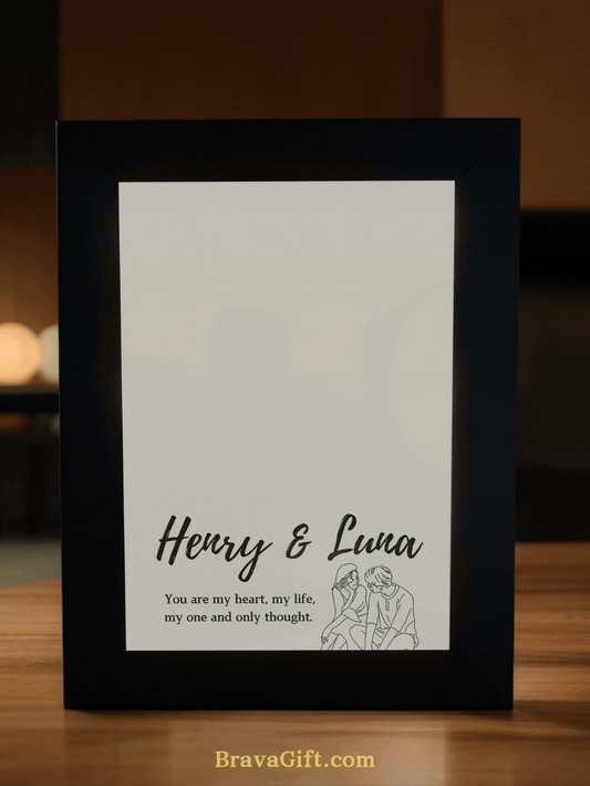 Special Date Couple Photo Light Frame