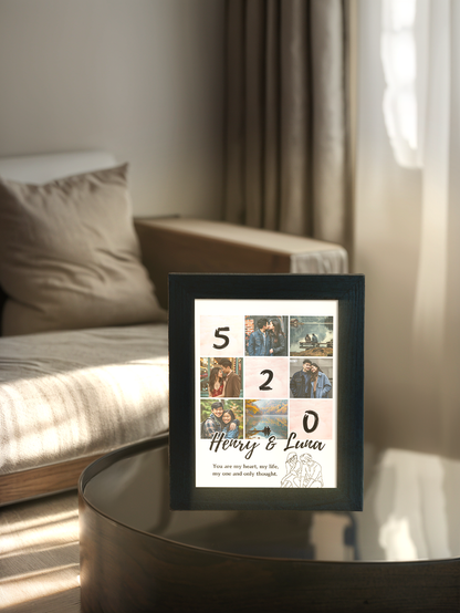 Special Date Couple Photo Light Frame