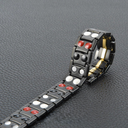 The Perfect Gift for Him & Her | TG Titanium Anti-Static Bracelet | Luxury Style Meets Everyday Wellness - Black