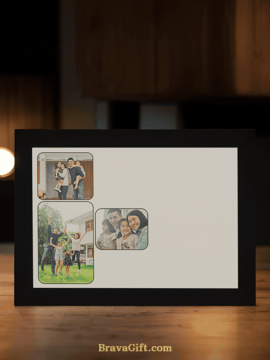 Traditional Mountain Family Photo Light Frame