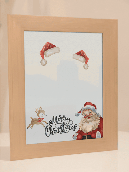 Christmas Gift Couple Christmas Hats Photo Light Frame