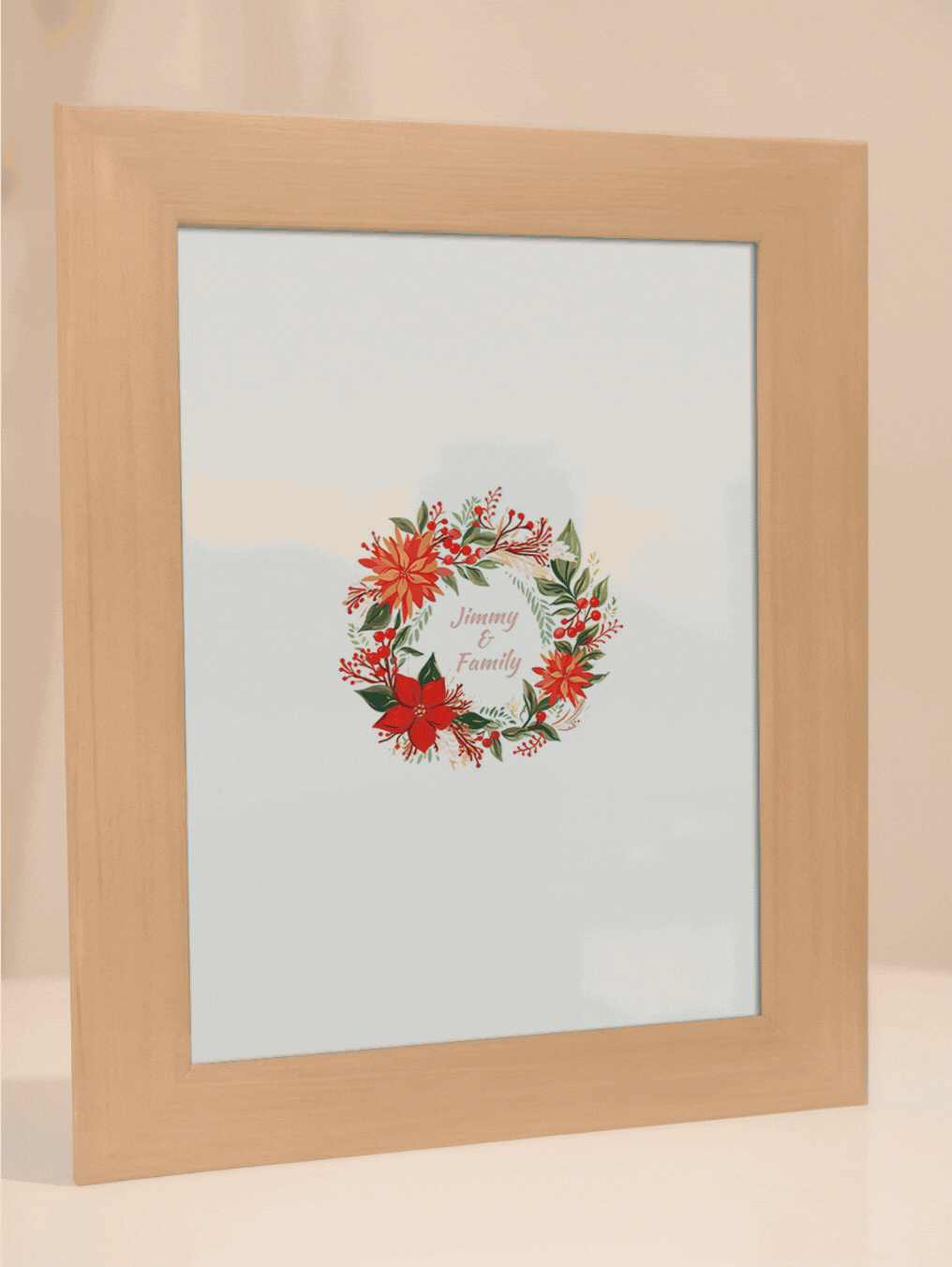 Christmas Gift Joy Photo Light Frame