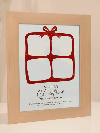 Christmas Gift Present Photo Light Frame