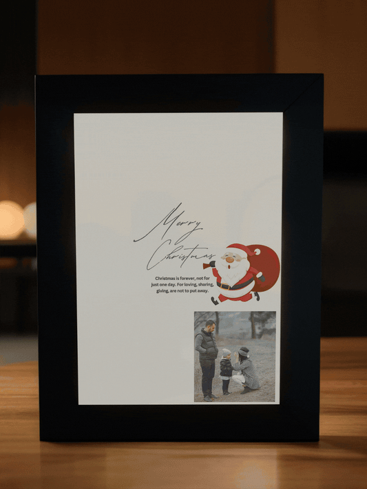 Christmas Gift Santa Claus Photo Light Frame