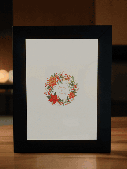 Christmas Gift Joy Photo Light Frame