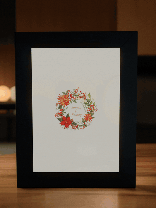 Christmas Gift Joy Photo Light Frame