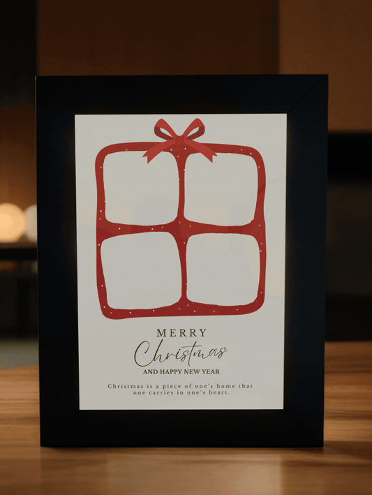 Christmas Gift Present Photo Light Frame