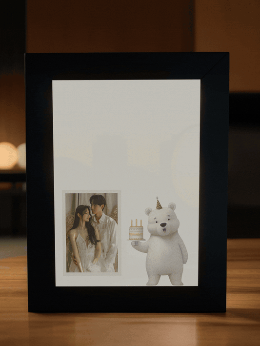 Polar Bear Cake Bright Up Light Frame
