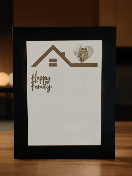 Home Happy Family Photo Light Frame