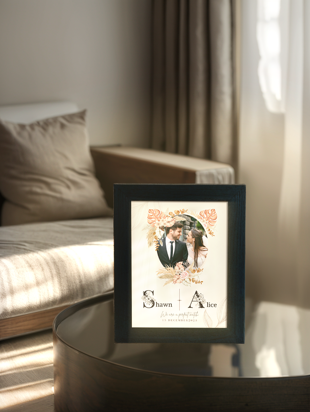 Wedding Invitation Destiny Love Photo Light Frame