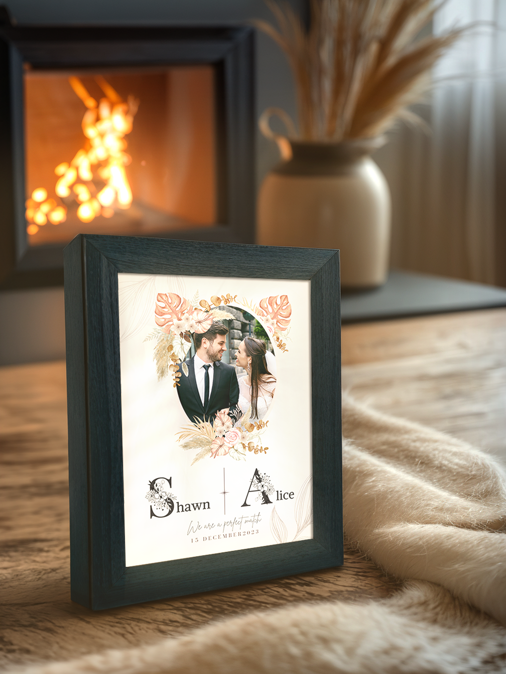 Wedding Invitation Destiny Love Photo Light Frame