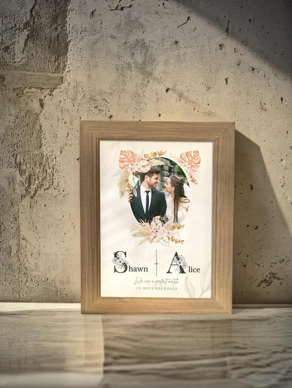 Wedding Invitation Destiny Love Photo Light Frame