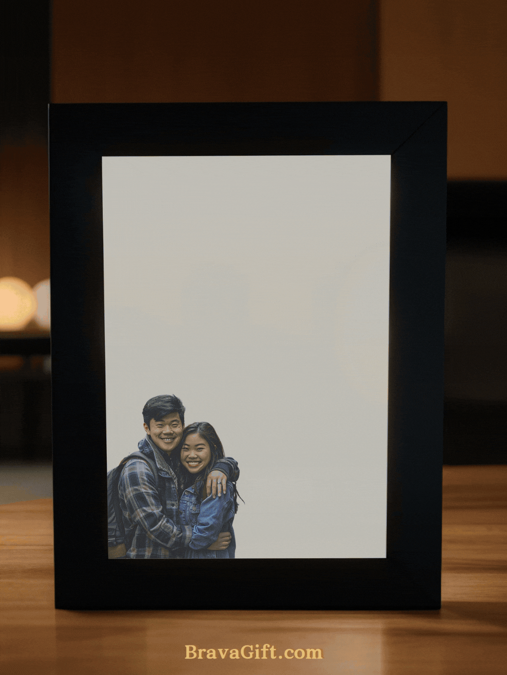 Whales of Love Couple Photo Light Frame