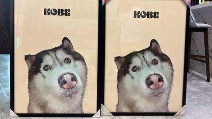 Custom Pet Oil Painting Photo Frame | Turn Your Pet Into Art