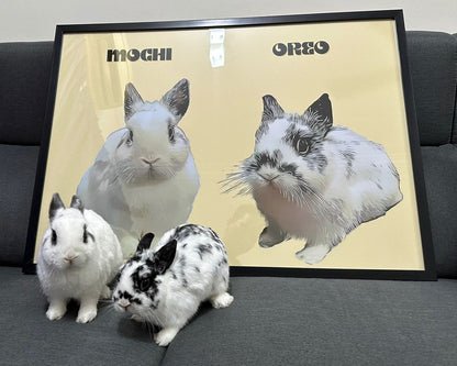 Custom Pet Oil Painting Photo Frame | Turn Your Pet Into Art