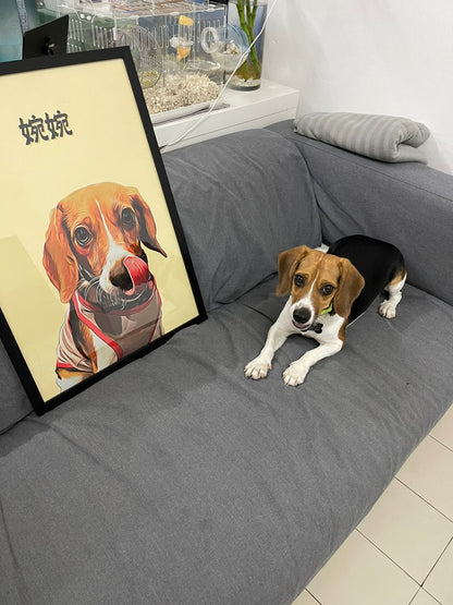 Custom Pet Oil Painting Photo Frame | Turn Your Pet Into Art