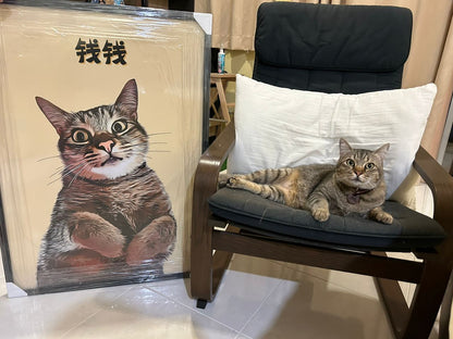 Custom Pet Oil Painting Photo Frame | Turn Your Pet Into Art