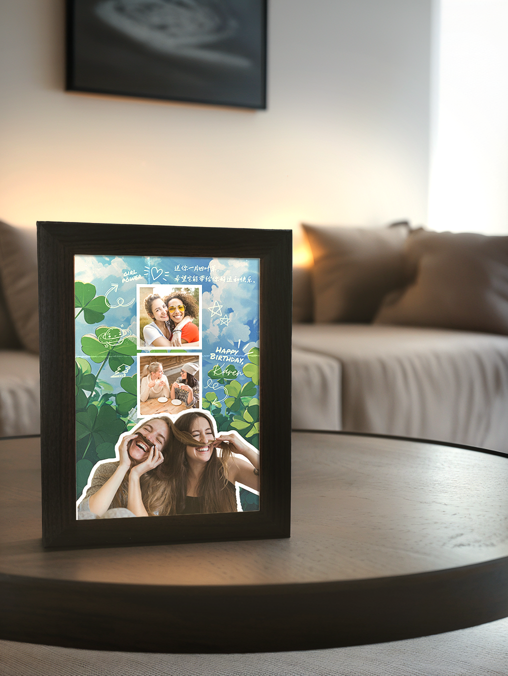 Youthful Gift Friendship Photo Light Frame