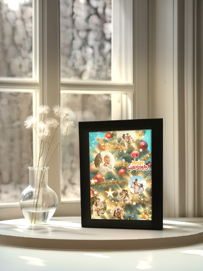 Christmas Gift Warm Christmas Tree Family Photo Light Frame