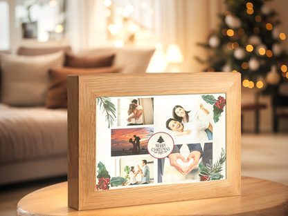 Christmas Gift Present Romantic Couple Photo Light Frame