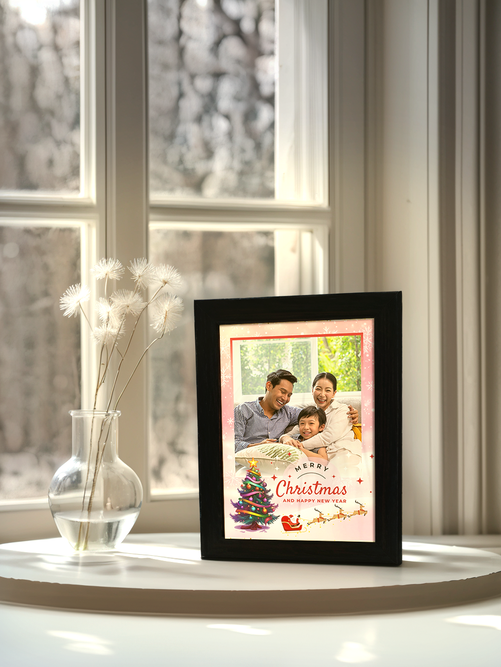 Christmas Gift Christmas Tree Family Photo Light Frame