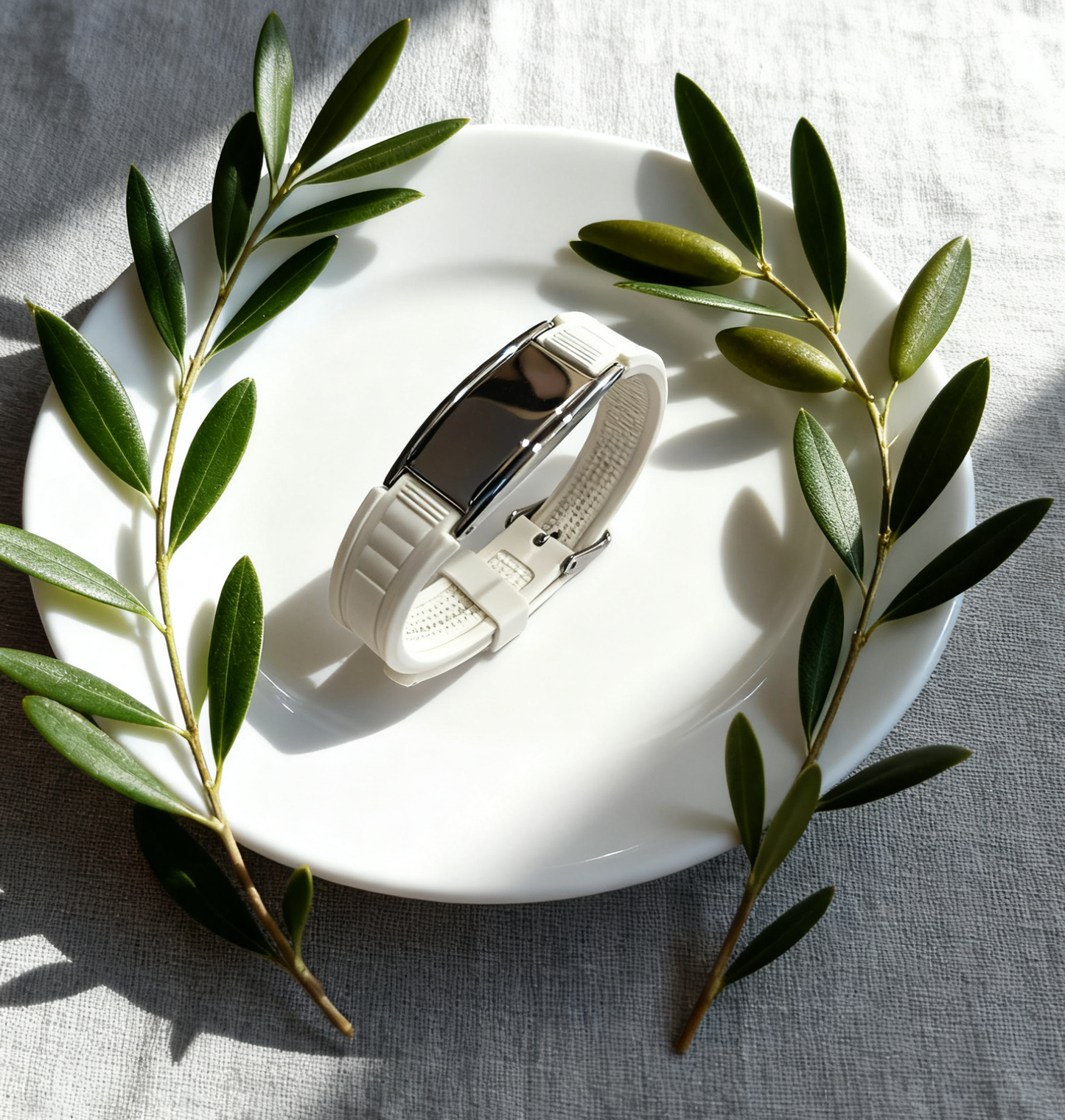 The Perfect Gift for Him & Her | Blaxer 2.0 Anti-Static Bracelet | Stylish Design Meets Everyday Wellness - Short WhiteSilver